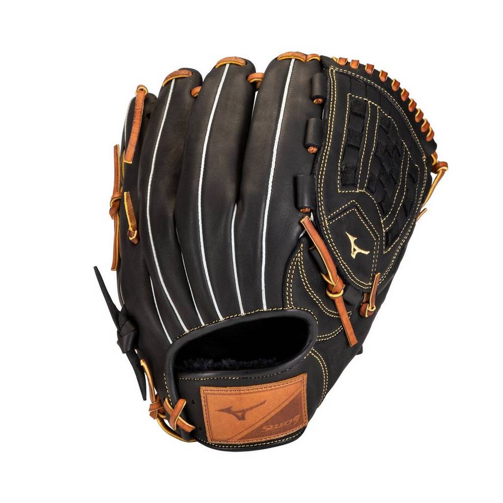 Mizuno Select 9 Pitcher 12" Férfi Kesztyű Fekete/Barna FHJ842693